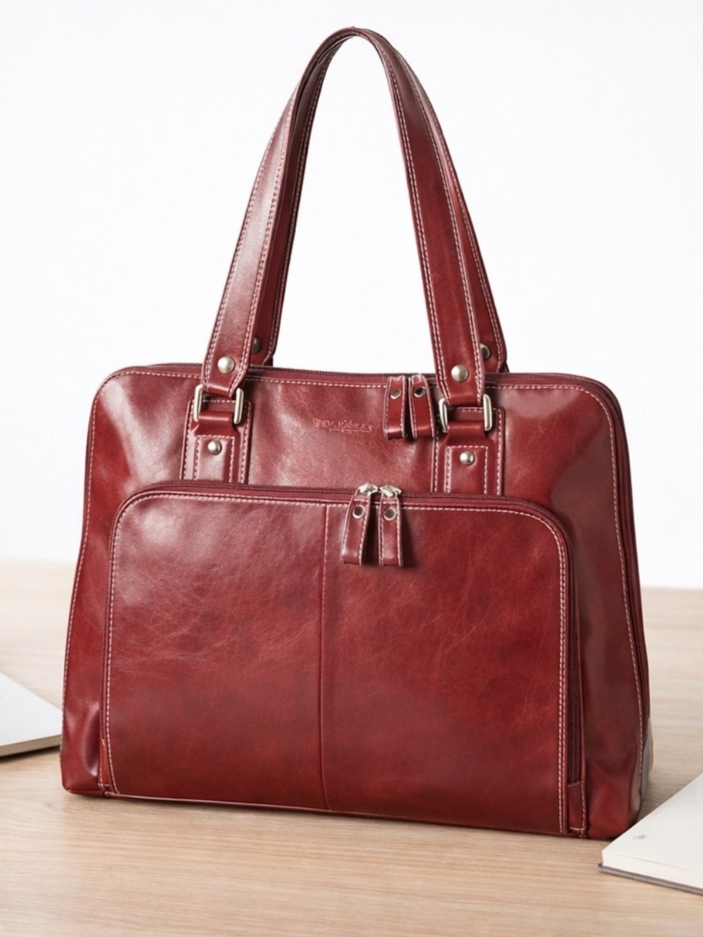 SAMSONITE Burgundy Red Laptop Tote Work Teacher Travel Organizer Bag Fits 16.5”